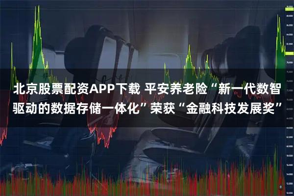 北京股票配资APP下载 平安养老险“新一代数智驱动的数据存储一体化”荣获“金融科技发展奖”